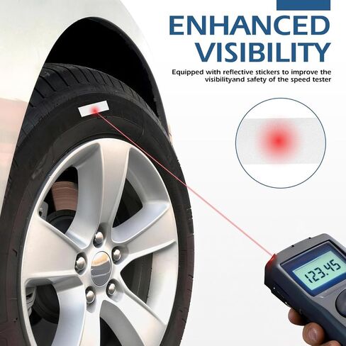 PRETYZOOM Reflective Tachometer Tape Strips for Speed Tester Adhesive High Visibility Reflector Tape for Accurate Speed Measurement Portable Reflective Material Roll in Kuwait