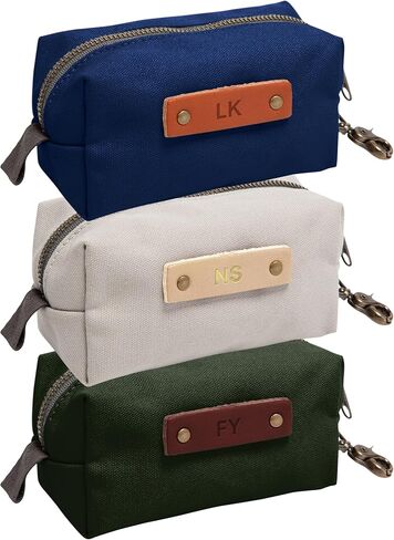 Northwind Personalized Golf Valuables Pouch – Made in USA - Custom Monogrammed Golf Accessory Pouch with Full-Grain Leather Patch, Accessory for Score Card, Golf Balls & Tees, Premium Gift for Golfers in Kuwait