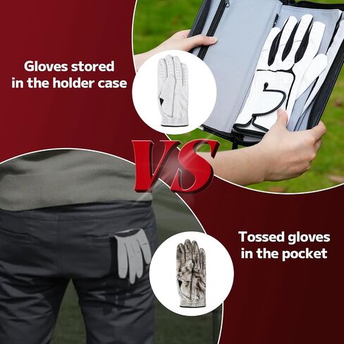 Big Teeth Golf Gloves Holder Case, The Golf Father Glove Pouch for Gloves Organizing and Carrying Essential Golf Accessories Gifts for Men Dad Father Zipper Closure in Kuwait