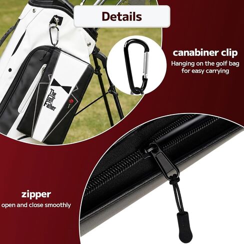 Big Teeth Golf Gloves Holder Case, The Golf Father Glove Pouch for Gloves Organizing and Carrying Essential Golf Accessories Gifts for Men Dad Father Zipper Closure in Kuwait