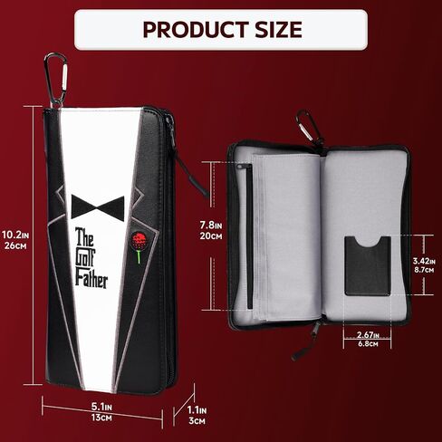 Big Teeth Golf Gloves Holder Case, The Golf Father Glove Pouch for Gloves Organizing and Carrying Essential Golf Accessories Gifts for Men Dad Father Zipper Closure in Kuwait
