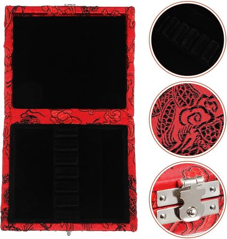 LIFKOME Oboe Reed Protective Case with Lightweight Red Silk Cloth Lining 6-slot Oboe Reed Storage Box and Portable Woodwind Accessory in Kuwait