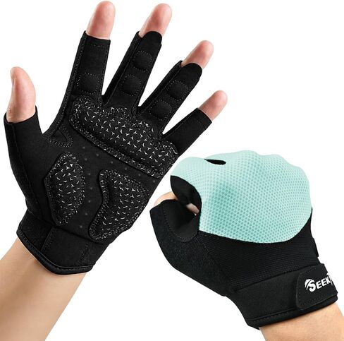 Seektop Breathable Workout Gloves for Women & Men, Thick Padded Weight Lifting Gloves, Full Palm Protection, Excellent Grip for Gym Fitness and Training, Exercise, Cycling in Saudi Arabia