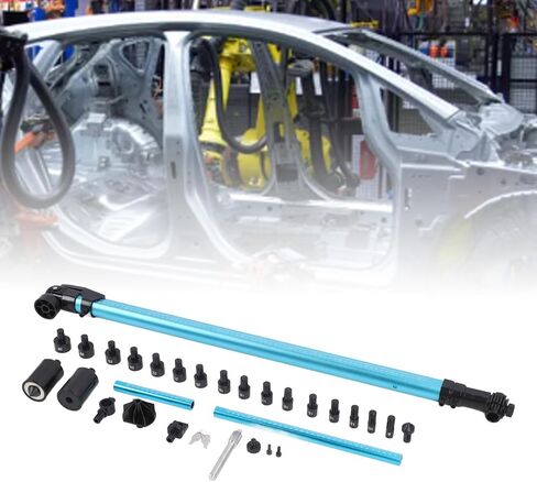 Acouto 2D Auto Body Measuring System High Accuracy Aviation Aluminum Auto Body Shop Frame Tram Gauge for Cars Dent Repair Tools in Kuwait