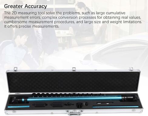 Acouto 2D Auto Body Measuring System High Accuracy Aviation Aluminum Auto Body Shop Frame Tram Gauge for Cars Dent Repair Tools in Kuwait