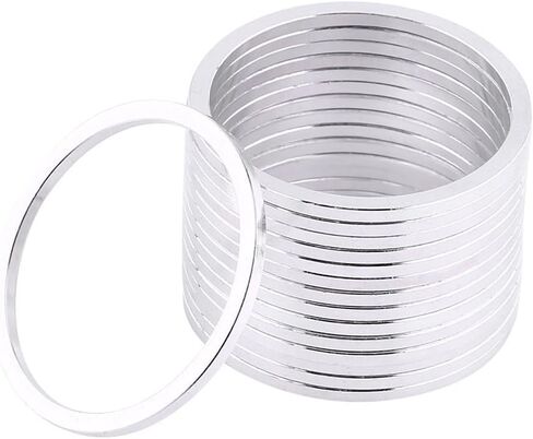 Bottom Bracket Washer, 15pcs 34.7mm/1.3in Aluminium Alloy Bike Flywheel Hub Spacer BB Axle Washer Gasket Bike Cassette Spacer for MTB Road Bike in Kuwait
