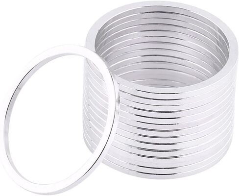 Bottom Bracket Washer, 15pcs 34.7mm/1.3in Aluminium Alloy Bike Flywheel Hub Spacer BB Axle Washer Gasket Bike Cassette Spacer for MTB Road Bike in Kuwait