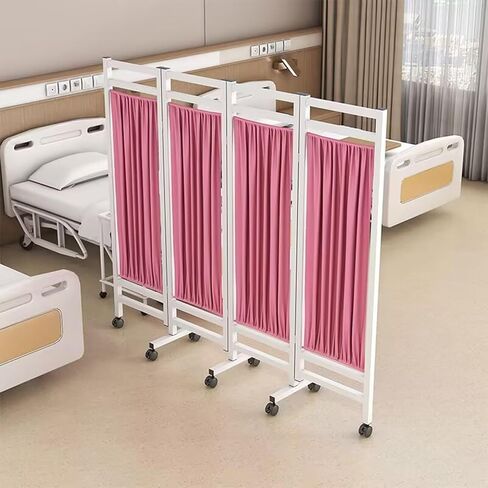 Room Divider Screens, 4 Panel Foldable Medical Privacy Screen, Medical Privacy Screen On Wheels, 6ft Tall Foldable Room Divider Temporary Fence for Clinic/Patient/Exam Ro in Kuwait