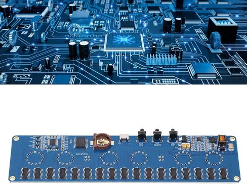 لوحة تحكم على شكل ساعة أنبوبية من Nixie، وحدة محرك، شاشة متوهجة بـ 7 ألوان لمشروعات DIY، محرك IC متكامل لعرض الوقت المستقر in Kuwait
