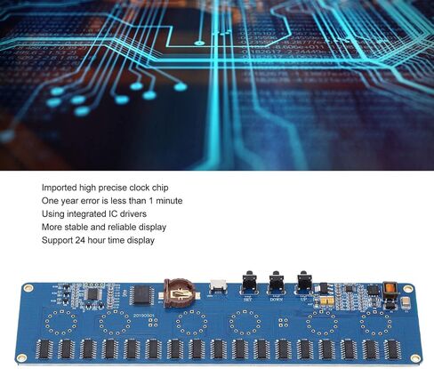 لوحة تحكم على شكل ساعة أنبوبية من Nixie، وحدة محرك، شاشة متوهجة بـ 7 ألوان لمشروعات DIY، محرك IC متكامل لعرض الوقت المستقر in Kuwait