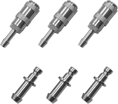 Luer taper Universal Metal Airway Connector, NIBP Cuff Connector, Air Hose Tube Adapter, Suitable for 4 mm convert 5 mm Inner Diameter Hose (5) in Kuwait