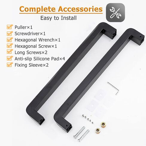 Pull Push Shower Kitchen Door Pulls Stainless Steel Push Pull Door Handle, Commercial Bars/Barn/Shower Glass Gate Pulls, Office Shop Entry/Garages Sheds Gates Push Pull Bar, Double Sided (C in Saudi Arabia