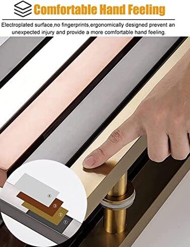 Door Pull Handle Barn Door Handle for Sliding Door, Modern Square H Shape Push Pull Door Handle (Back to Back Install), Commercial Hotel Hall Office Glass Door Handle er 120cm/47in (Sliver in Saudi Arabia