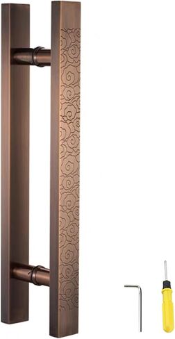 Retro Wooden Glass Door Pull Handle with Auspicious Cloud Design - Stylish & Durable Metal Sliding Handles for Commercial Use in Saudi Arabia