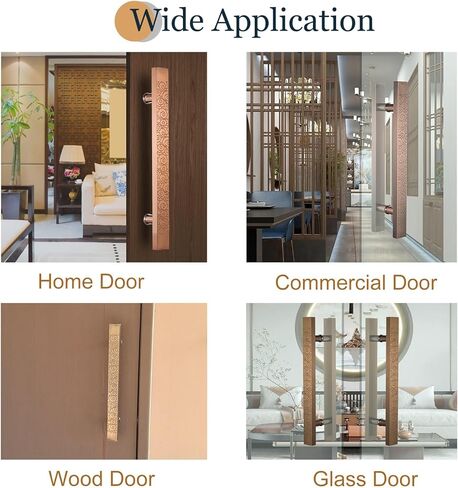 Retro Wooden Glass Door Pull Handle with Auspicious Cloud Design - Stylish & Durable Metal Sliding Handles for Commercial Use in Saudi Arabia
