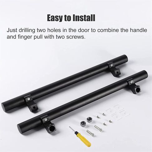 Matte Black Sliding Barn Door Handle Modern Steel Push Pull for Shower Kitchen Office Front Door Double Sided Commercial Grade Hardware in Saudi Arabia