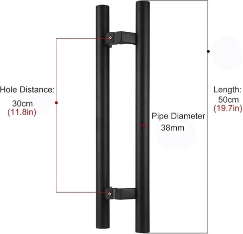 Matte Black Sliding Barn Door Handle Modern Steel Push Pull for Shower Kitchen Office Front Door Double Sided Commercial Grade Hardware in Saudi Arabia