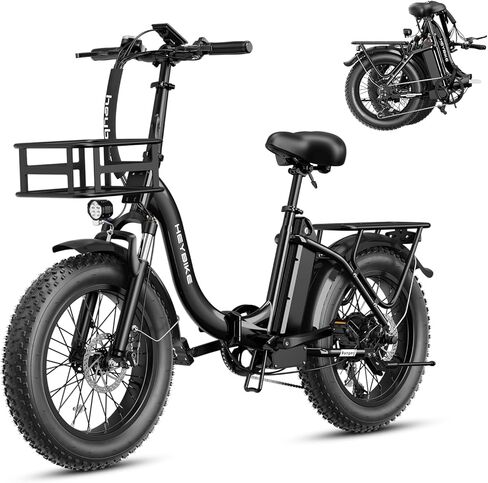 Heybike Ranger 2.0 Foldable Electric Bike for Adults,【1400W Peak Motor, 28+ MPH, 65 Miles Range】 20"×4 Fat Tire All-Terrain Ebike, 48V 15AH Removable Battery Step-Thru Electric Bicycle for Commuter in Kuwait