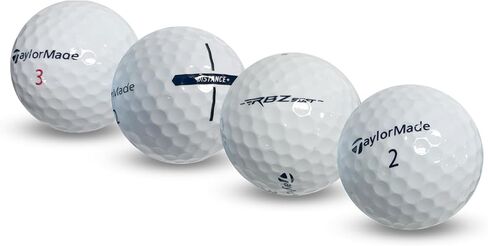 كرات جولف مُعاد تدويرها لمزيج Taylormade - كرات جولف مستعملة بحالة جيدة - تتضمن حقيبة شبكية - (24-48) عبوة، بيضاء in Kuwait