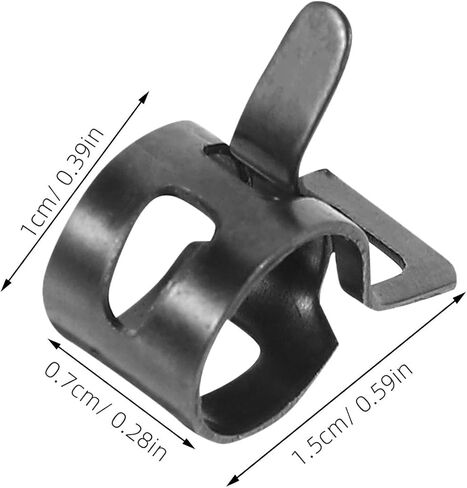 100pcs Spring Band Hose Clamps Black Manganese Steel Circular Fastening Clamps for Silicone Hoses and Pipes with Quick Release Protection Suitable for Industrial and Automotive Use in Kuwait