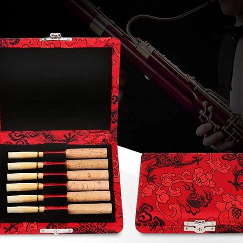 TOYANDONA 6pcs Red Silk Oboe Reed Case Reed Storage Box for Woodwind Instrument Accessories in Kuwait