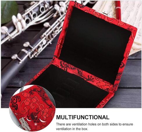 TOYANDONA 6pcs Red Silk Oboe Reed Case Reed Storage Box for Woodwind Instrument Accessories in Kuwait