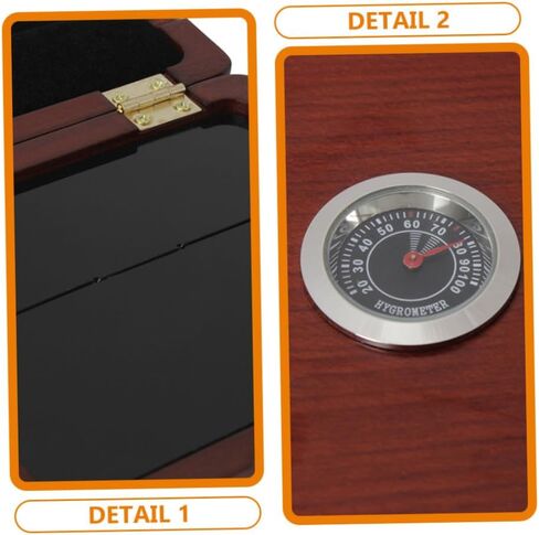 Ciieeo 5pcs Oboe Reed Case with Hygrometer, Saxophone and Oboe Reed Storage Holder Box Amber Color for Wind Instrument Accessories in Kuwait