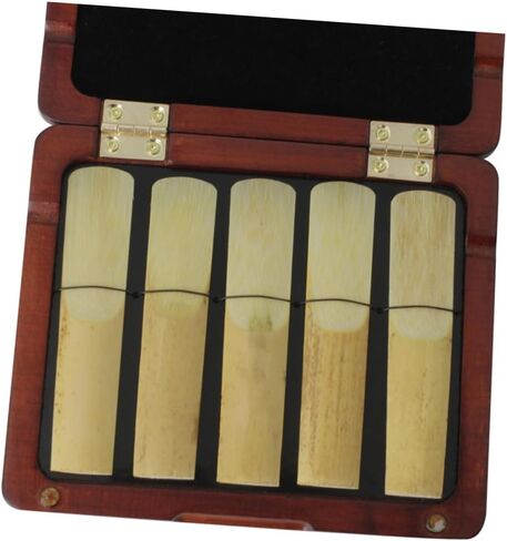 Ciieeo 5pcs Oboe Reed Case with Hygrometer, Saxophone and Oboe Reed Storage Holder Box Amber Color for Wind Instrument Accessories in Kuwait