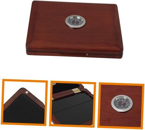 Ciieeo 5pcs Oboe Reed Case with Hygrometer, Saxophone and Oboe Reed Storage Holder Box Amber Color for Wind Instrument Accessories in Kuwait