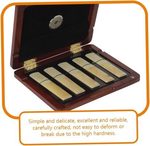 YARNOW 5pcs Oboe Reed Case Box with Hygrometer Amber Portable Reed Holder Container for Oboe for Wind Instrument Accessories in Saudi Arabia