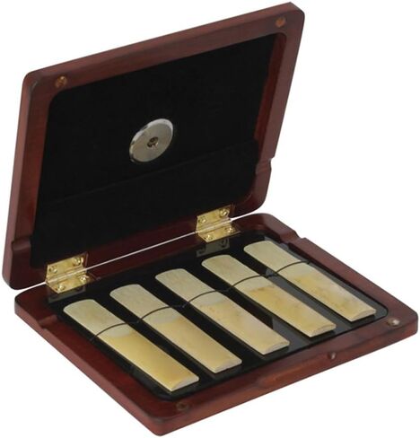 YARNOW 5pcs Oboe Reed Case Box with Hygrometer Amber Portable Reed Holder Container for Oboe for Wind Instrument Accessories in Saudi Arabia