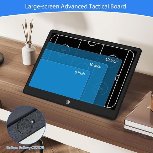 Electronic Hockey Coaching Boards – 16 inch LCD Hockey Coaching Board, Portable Erasable Pro Strategy Board for Training Teaching Competition Command,Tactical Drawing Tablet Coach Gifts - Black in Kuwait