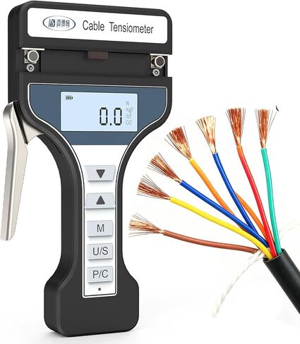 Digital Cable Tension Meter, Wire Tensile Strength with HD Display, Precision Force Gauge, 3-Point Stable Cable Testing, 4 Units & 2 Modes, for Wire, Filament, Fiber Testing 2500N in Kuwait