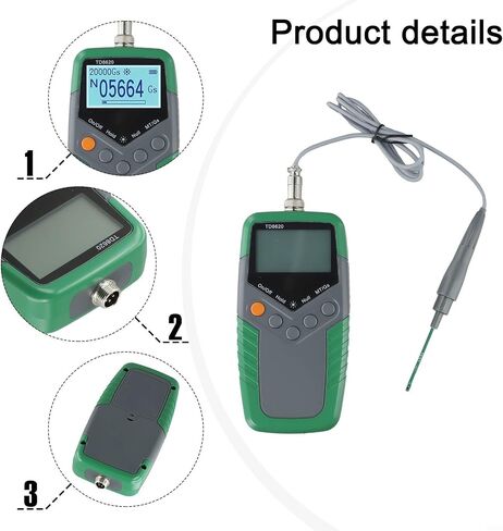 Digital Gauss Meter TD8620 Magnetic Field Tester Measures 0 2400mT Handheld Gaussmeter With Hall Probe in Saudi Arabia