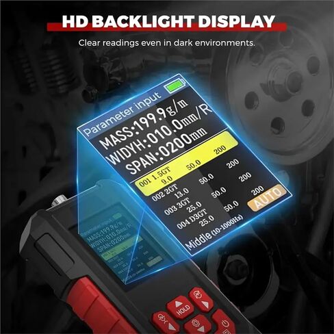 Belt Tension Tester Digital Ultrasonic Meter, High Precision Handheld Tension Gauge with 999 Sets Storage in Kuwait