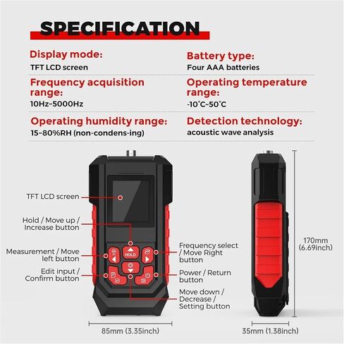 Belt Tension Tester Measuring Range 10HZ-5000Hz Handheld Belt Tension Meter Measuring Instrument in Kuwait
