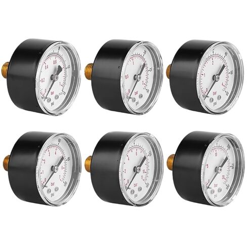 1 قطعة 50 مللي متر الطلب 1/4 BSPT الاتصال الخلفي للمياه النفط الغاز مقياس الضغط الرقمي قياس الضغط 1/4 ''BSPT قياس الضغط (0-15psi 0-1bar) in Kuwait