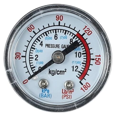 ضاغط الهواء مقياس ضغط السوائل الهيدروليكية الهوائية 0-12Bar / 0-180PSI مع ملحقات ضاغط الهواء الكبيرة in Kuwait