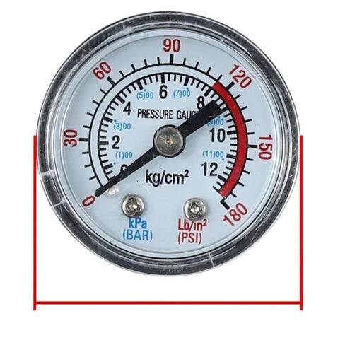 ضاغط الهواء مقياس ضغط السوائل الهيدروليكية الهوائية 0-12Bar / 0-180PSI مع ملحقات ضاغط الهواء الكبيرة in Kuwait