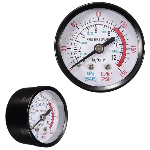 1/4 "خيط 0-180PSI 0-12Bar دقيق لقياس ضغط الهواء 1/4 خيط 50 مللي متر مقياس الضغط لضاغط الهواء in Kuwait
