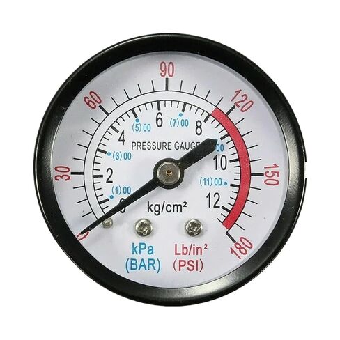 1/4 "خيط 0-180PSI 0-12Bar دقيق لقياس ضغط الهواء 1/4 خيط 50 مللي متر مقياس الضغط لضاغط الهواء in Kuwait