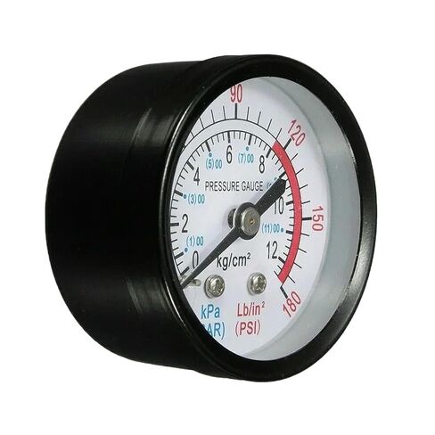 1/4 "خيط 0-180PSI 0-12Bar دقيق لقياس ضغط الهواء 1/4 خيط 50 مللي متر مقياس الضغط لضاغط الهواء in Kuwait