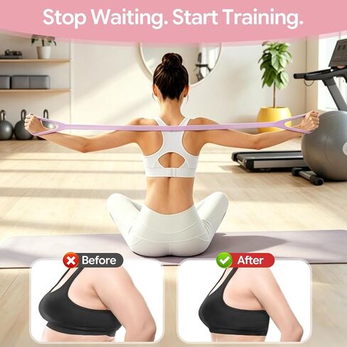Figure 8 Resistance Bands Set : for Arms, 3 Pack | Non-Slip Handles, For Women, Back & Shoulder, Portable Home Gym Equipment, For Yoga, Pilates & Physical Therapy in Kuwait