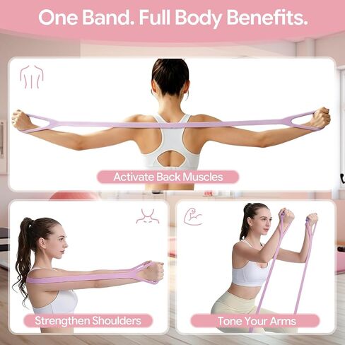 Figure 8 Resistance Bands Set : for Arms, 3 Pack | Non-Slip Handles, For Women, Back & Shoulder, Portable Home Gym Equipment, For Yoga, Pilates & Physical Therapy in Kuwait