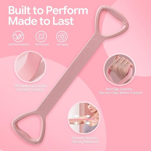 Figure 8 Resistance Bands Set : for Arms, 3 Pack | Non-Slip Handles, For Women, Back & Shoulder, Portable Home Gym Equipment, For Yoga, Pilates & Physical Therapy in Kuwait