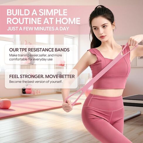 Figure 8 Resistance Bands Set : for Arms, 3 Pack | Non-Slip Handles, For Women, Back & Shoulder, Portable Home Gym Equipment, For Yoga, Pilates & Physical Therapy in Kuwait