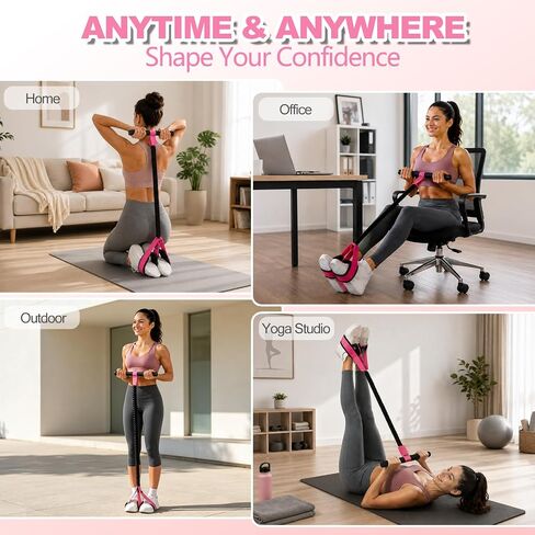 Upgraded Pedal Resistance Band with Handles, 55LBS Multifunctional Soft Foot Pedal Exercise Bands with Handles for Core, Abs, Legs, Waist, Arms. Sit Up Workout Bands for Women Home Gym. in Kuwait