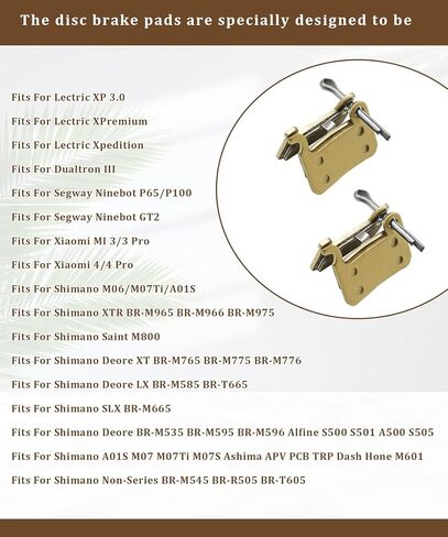 قطعتان من وسادات فرامل القرص الأمامية والخلفية متوافقة مع Lectric XP3.0/Xpedition/XPremium، الدراجة الترابية الكهربائية Shimano M06، تناسب ملحقات Xiaomi MI 3/3 Pro/MI 4/4 Pro Ebike in Kuwait
