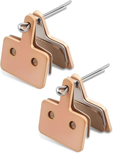 Sintered E-Bike Brake Pads Fit for Macfox X1S/Macfox M16 Electric Dirt Bike, Fit for Fat Tire E-Bike Accessories, Rear Front Disc Brake Pad with Spring Clip Pin, Copper, 2PCS in Kuwait