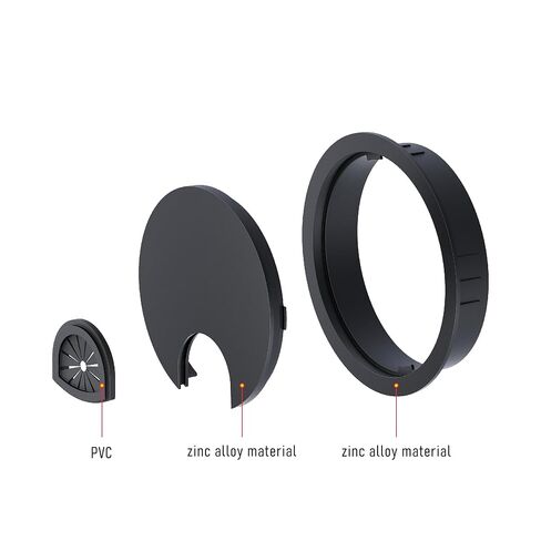 4 Pack Desk Grommet 2-1/8 Inch 53mm, Zinc Alloy Computer Desk Wire Hole Cover, Office Desktop Cord Cable Hole Metal Ring, Black in Kuwait